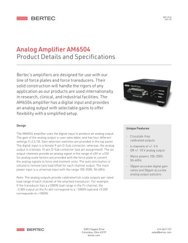 Analog Amplifier AM6504