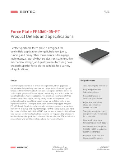 Force Plate FP4060-05-PT