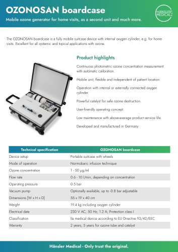 OZONOSAN boardcase Ozone Generator