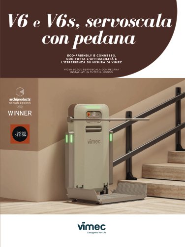 Servoscala con pedana Vimec V6 e V6S