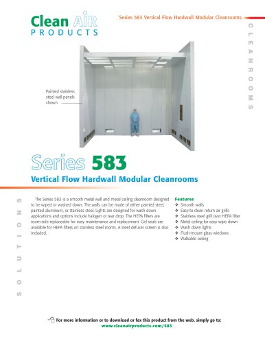 Series 583 Vertical Flow Hardwall Modular Cleanrooms