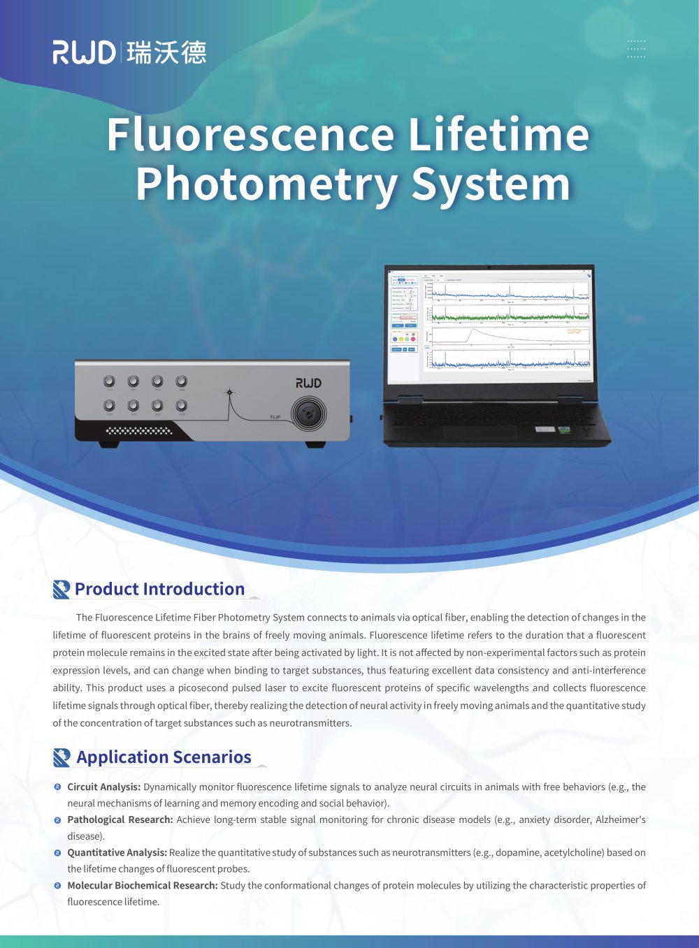Fluorescence fiber photometry system - RWD Life Science