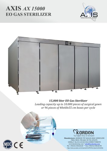 AX 15000 EO GAS STERILIZER