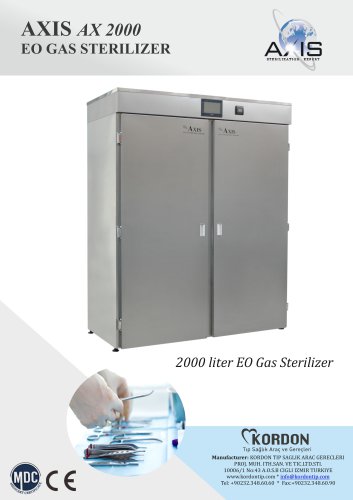 AX 2000 EO GAS STERILIZER
