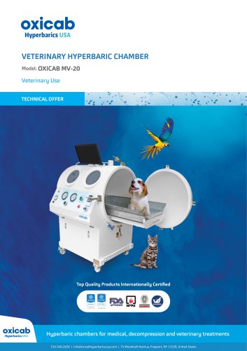 Hyperbaric Veterinary Chamber for pets & small animals - MV-20