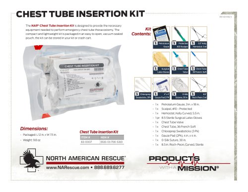 CHEST TUBE INSERTION KIT