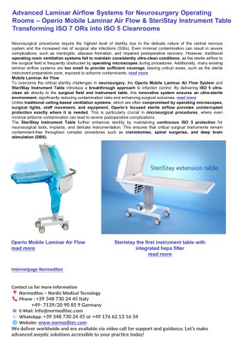 Advanced Laminar Airflow Systems for Neurosurgery Operating Rooms