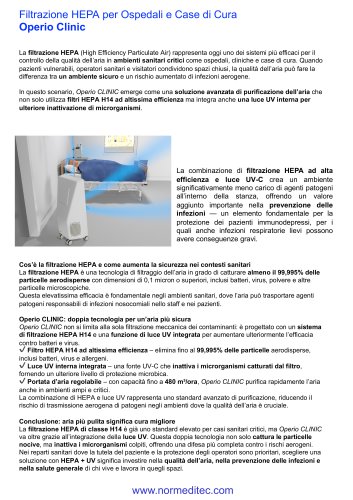 Filtrazione HEPA per Ospedali e Case di Cura
