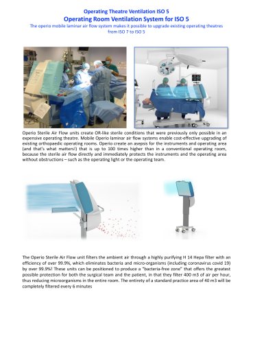 Operating Room Ventilation System for ISO 5