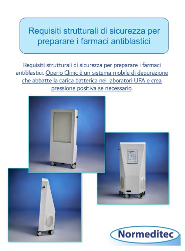 Requisiti strutturali di sicurezza per preparare i farmaci antiblastici.