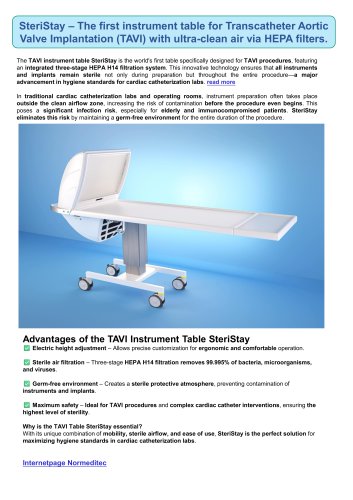 Tavi instrument table