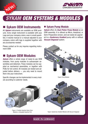 SYKAM OEM SYSTEMS & MODULES