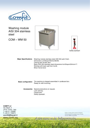 Washing module AISI 304 stainless steel