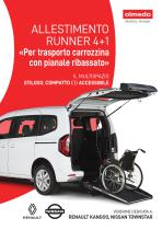 ALLESTIMENTO RUNNER 4+1 VERSIONE DEDICATA A:  RENAULT KANGOO, NISSAN TOWNSTAR IL MULTISPAZIO STILOSO, COMPATTO ED ACCESSIBILE «Per trasporto carrozzina con pianale ribassato» - 1