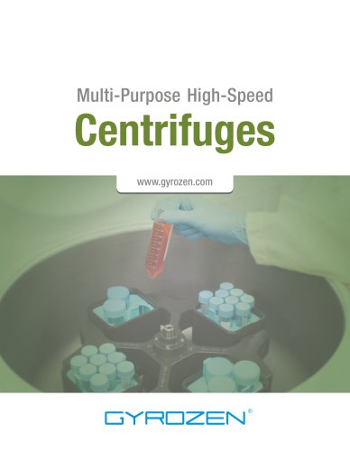 Multi-Purpose High-Speed Centrifuges