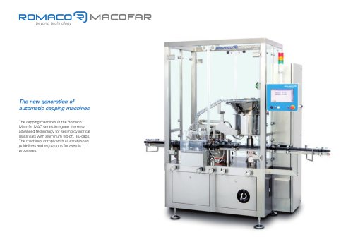 The new generation of automatic capping machines