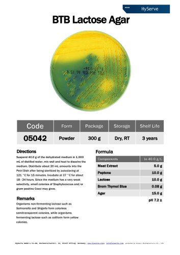 BTB Lactose Agar