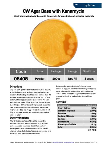 CW Agar Base with Kanamycin