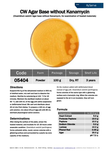 CW Agar Base without Kanamycin