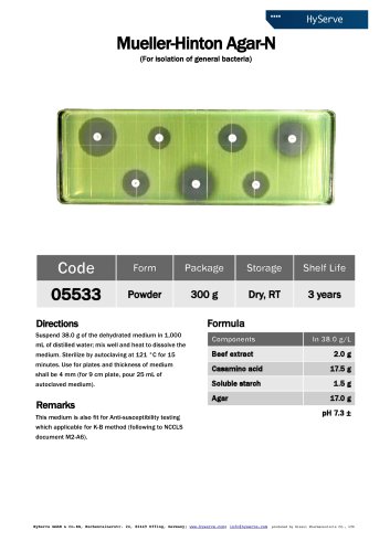 Mueller-Hinton Agar-N