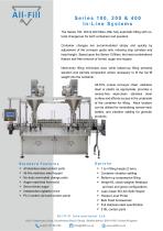 Series 100/200/400 in-line filling machine