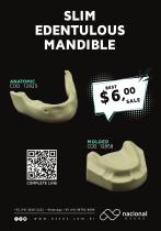 The Slim edentulous mandibles were developed in 2 models: anatomical (cod 12825) and molded (cod 12858)