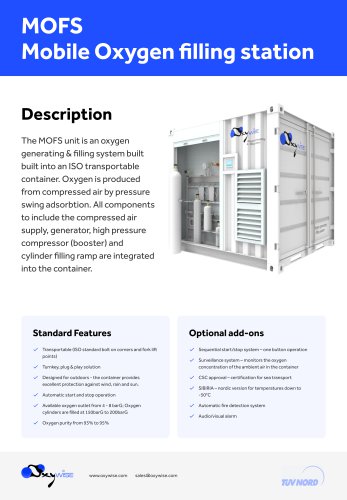 MOFS  Mobile Oxygen filling station