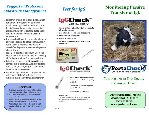 Monitoring IgG in Calves