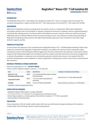 MagCellect™ Mouse CD3+ T Cell Isolation Kit