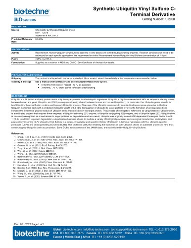 Synthetic Ubiquitin Vinyl Sulfone CTerminal Derivative