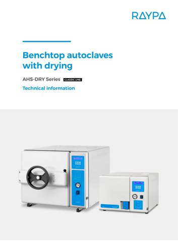 BENCHTOP AUTOCLAVES WITH DRYING - AHS-DRY SERIES