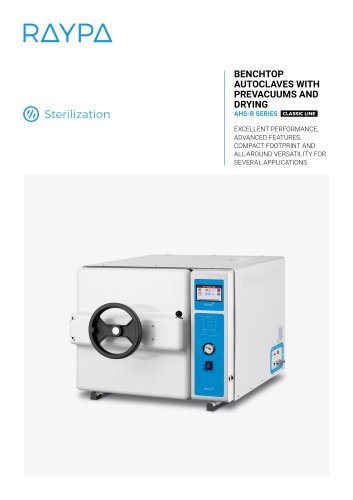 BENCHTOP AUTOCLAVES WITH PREVACUUMS AND DRYING - AHS-B SERIES