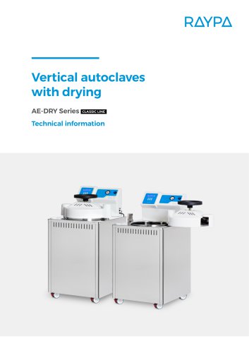 VERTICAL AUTOCLAVES WITH DRYING - AE-DRY SERIES