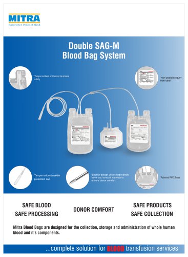 Double SAGM Blood Bag