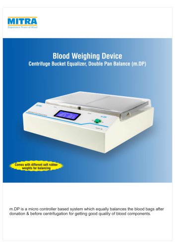 Mitra Double Pan Balance (Blood Bank Equipment)