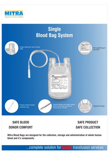 Single Blood Bag Brochure