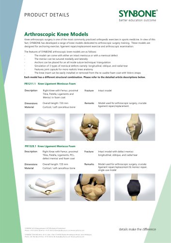 Arthroscopic Knee Models