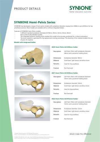 SYNBONE Hemi-Pelvis Series