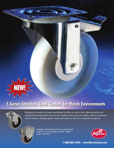 S Series Stainless Steel/Antimicrobial Casters