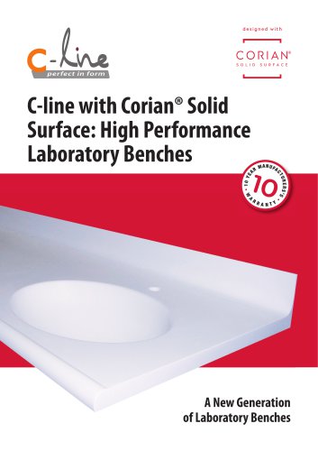 C-line with Corian® - High Performance Laboratory Benches