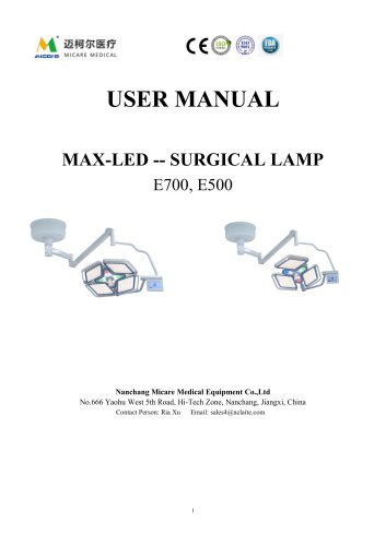 E700 MAX, E500 MAX of instructions