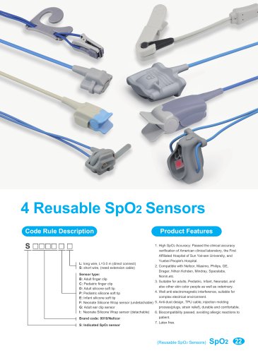 Reusable SpO2 Sensors S0010,DS100A,DOC10+ DS100A,503210262,603190266