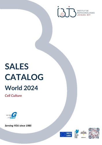 Sales catalog IBJB World 2024 - Cell Culture