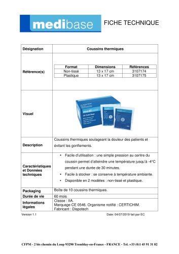 Coussins thermiques