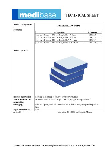 PAPER MIXING PADS