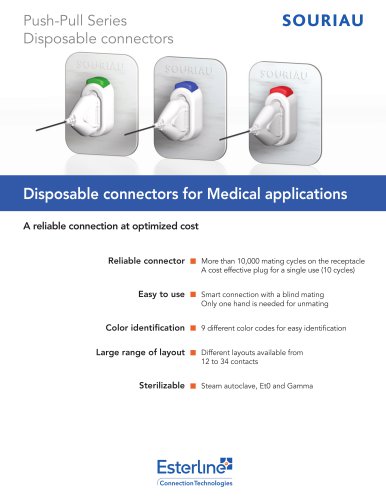 Disposable Connectors for Medical Applications