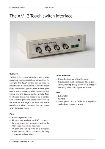 AMi-2 Touch switch interface