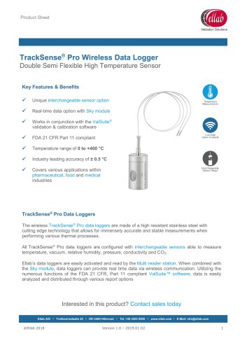 Double Semi Flexible High Temperature Sensor