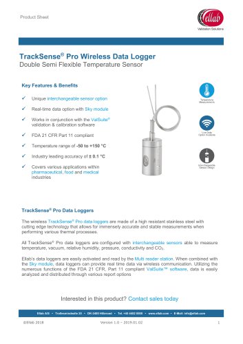 Double Semi Flexible Temperature Sensor