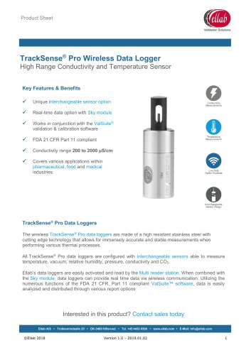 High Range Conductivity and Temperature Sensor